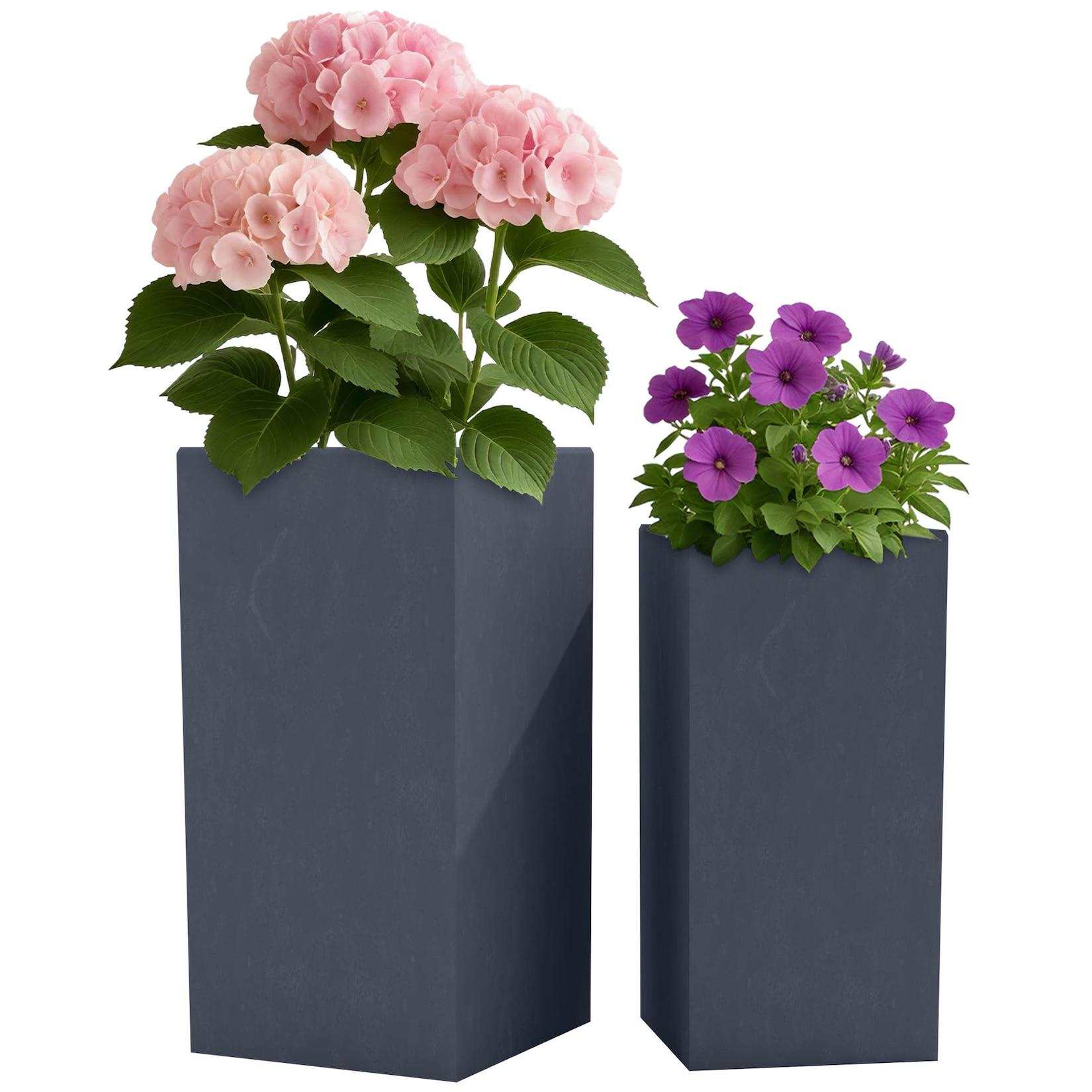 CLP 2er Set Pflanzkübel 3 Farbe: anthrazit