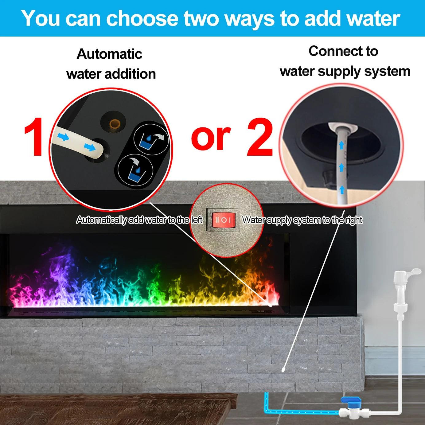 Selius Sfeerhaard - Elektrische Waterdamp Inbouw Haard met Automatische Wateraanvulling