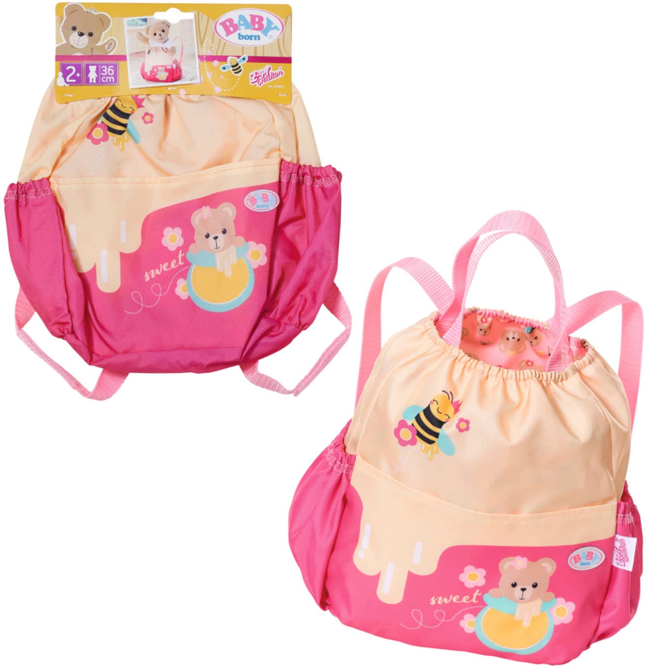 Puppen Rucksack BABY BORN "Bärrucksack", bunt, Puppenausstattungen, KinderB:28cm H:28cm, Puppen Rucksack, B:28cm H:28cm