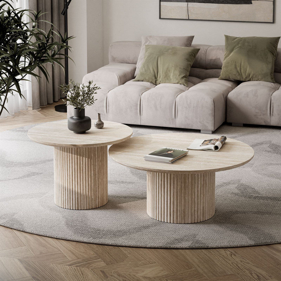 Fairmont Park Coffee Table Sandstone 42cm H X 80cm W X 80cm D