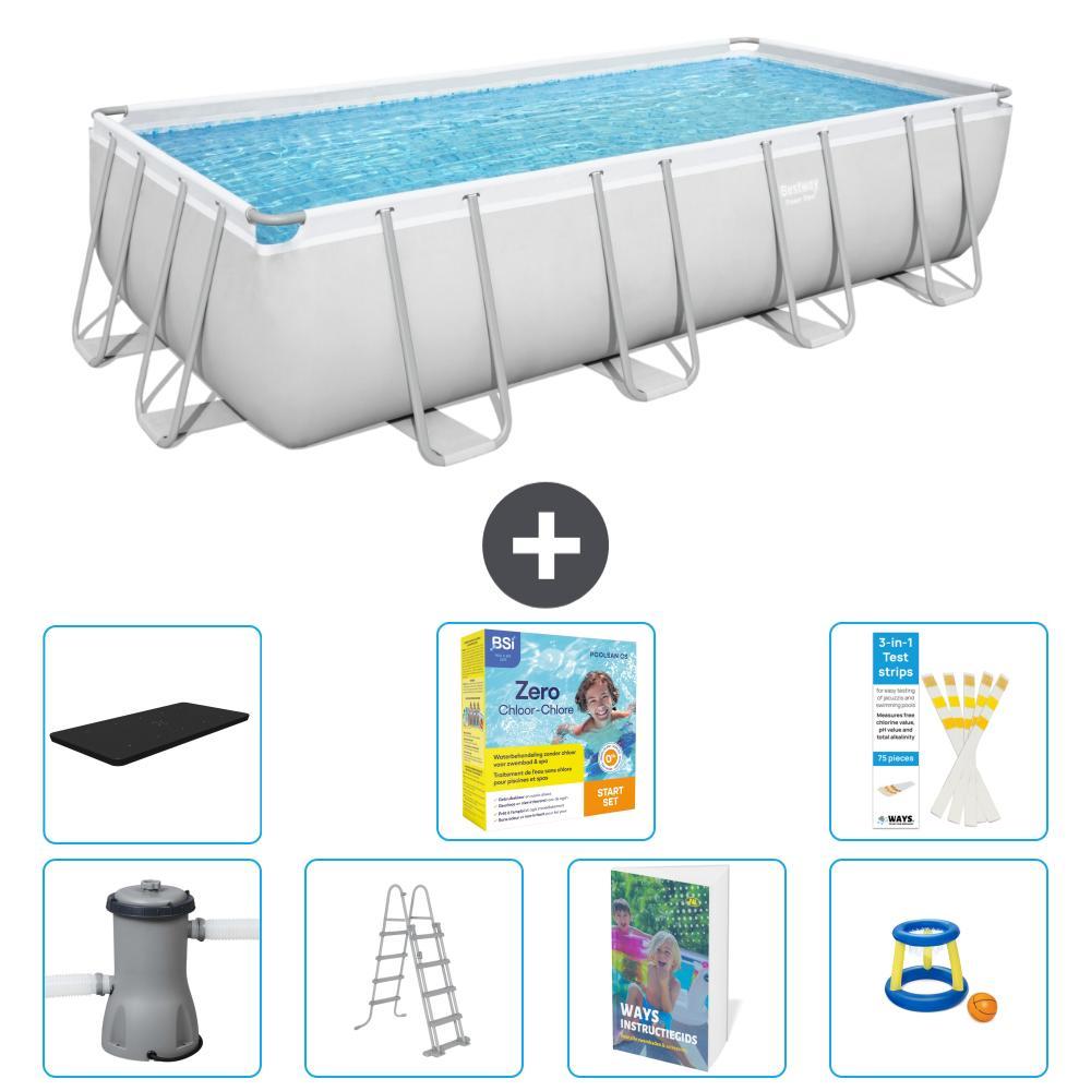 Bestway Power Steel Rechteckig - 488x244x122 cm - 6-teilig S529