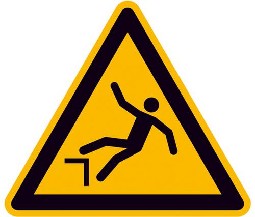 Warnschild Absturzgefahr Aluminium 200mm ISO 7010 1St.