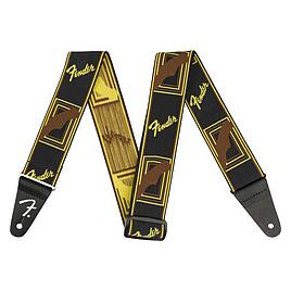 Fender Weighless 2 Mono Strap, Bk/Y/Br (46534503)