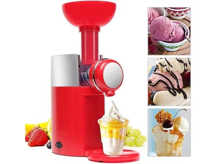 Eismaschine zum Selbermachen von Joghurt, Sorbet und Softeis, 500 ml, einfach zu bedienen für Kinder und die ganze Familie