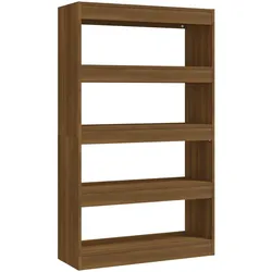 vidaXL Bücherregal/Raumteiler Braun Eichen-Optik 80x30x135 cm