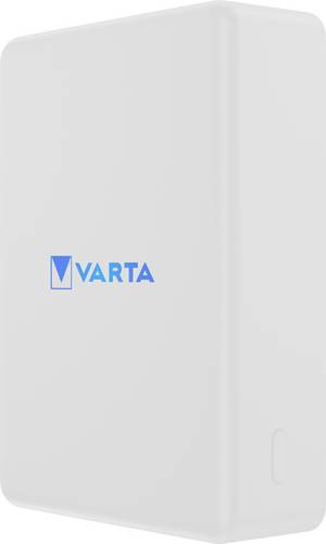Varta Powerbank 10000 mAh Magsafe, Qi Wireless Charging, USB PD LiPo Weiß Statusanzeige