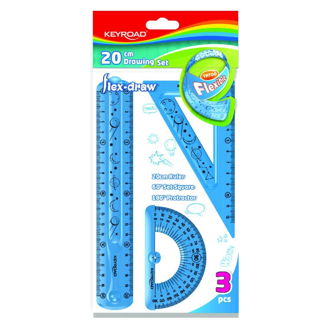 Keyroad Flex-draw-geometrie-set, mit grafiken, anhänger, farbmischung (14 cm) (41373450)