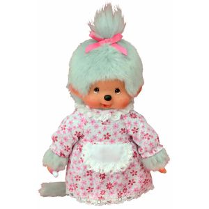 Monchhichi Kuscheltier 233150, Großmutter mit Kleid, ab 2 Jahre, 20 cm