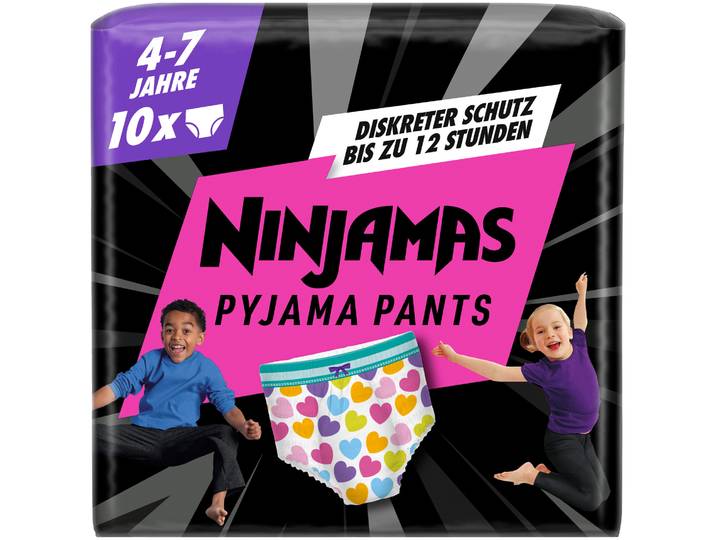 Ninjamas Underjams Herzchen 4-7 Jahre 10 Stück
