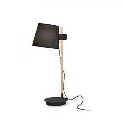 Ideal Lux 272238 Tischleuchte Axel TL1 1x60w | E27 - Kabelschalter, schwarz