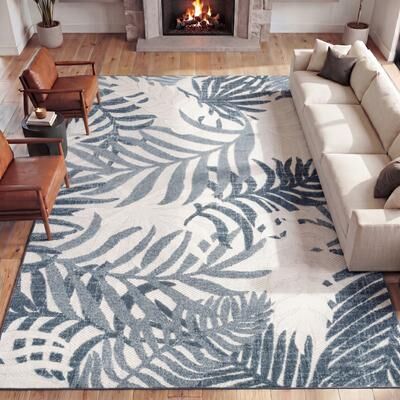 JONATHAN Y Tropics Palm Leaves Indoor/Outdoor Rug
