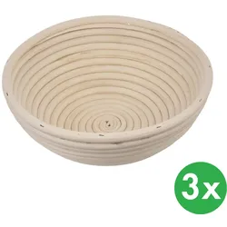Rundes Halstuch, Rattan, Durchmesser 25 cm, 3 Stück
