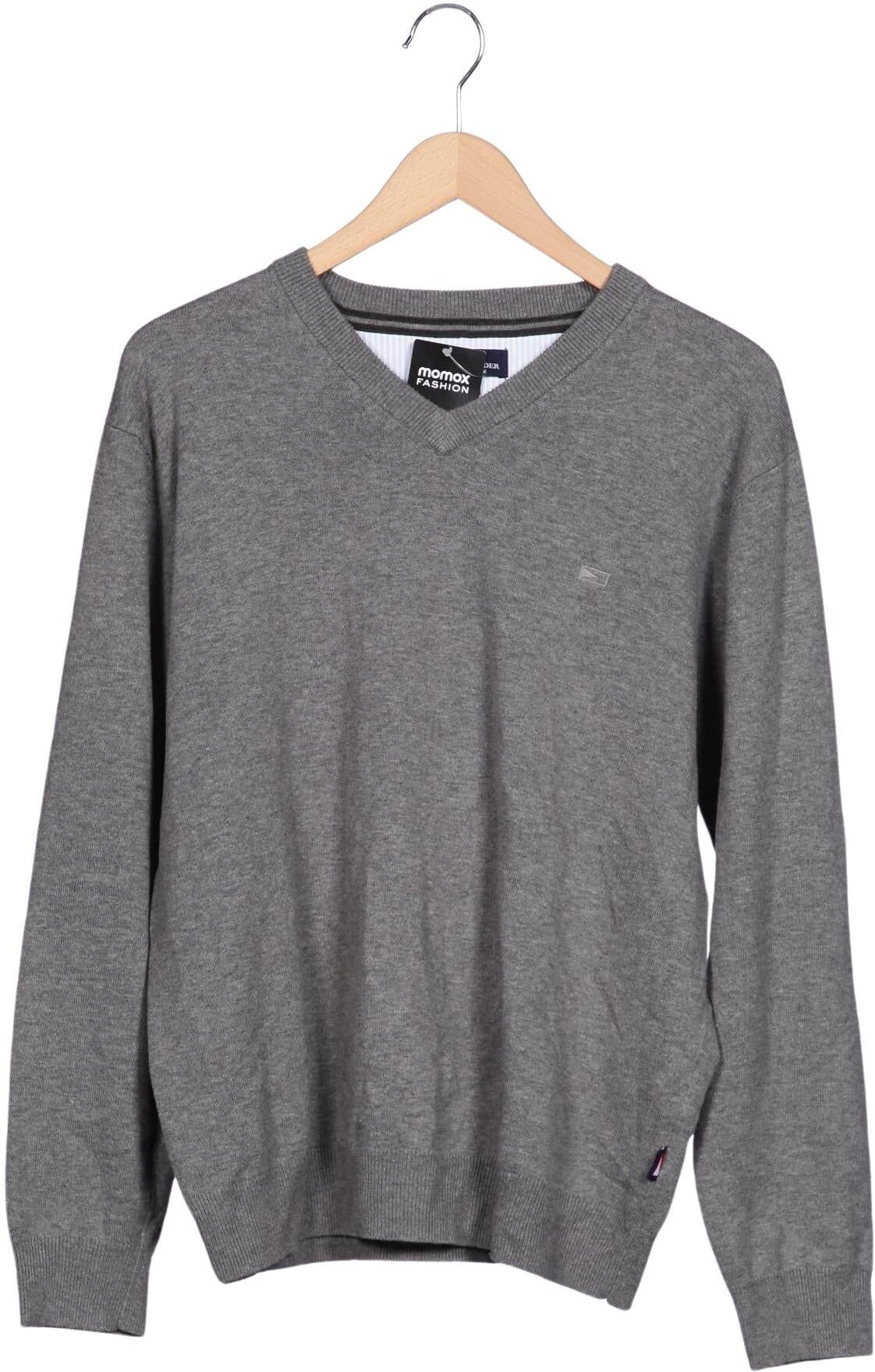 Commander Herren Pullover, Grau, Gr. EU 50, Wolle / Baumwolle - Second Hand