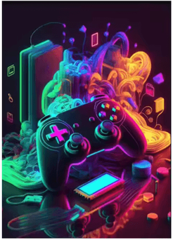 Inspire Picks Gaming Room Wall Art Set 3pcs Gamepad Punk Style Canvas Posters For Gamers zlh3592 50x70cm Unframed