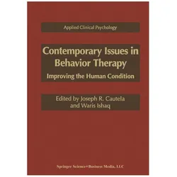 Contemporary Issues in Behavior Therapy, Fachbücher von Joseph R. Cautela, Waris Ishaq