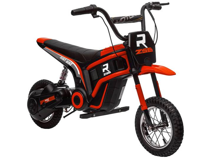 Homcom Elektro Motorrad Kinder Elektromotorrad mit 24V 350W Motor, 8-16 KMH Rot, Kunststoff, 64x76.5x119 cm, Freizeit & Co, Gartenspielzeug, Kinder-Elektrofahrzeuge