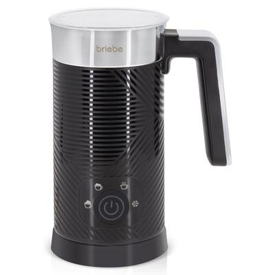 Briebe Elegance Milchaufschäumer Erhitzer Kalt-/Heißschaum 130ml, Warme Milch 300ml, MF1172BLK, Schwarz, 500W