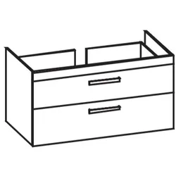 Artiqua 411 Waschtischunterschrank für 2nd Floor 049112 Anthrazit Glanz, 411-WU2L-D09-7065-51 411-WU2L-D09-7065-51