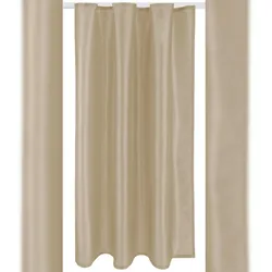 Bestlivings Gardine Blickdicht Taupe 140x145cm Band - Taupe hell