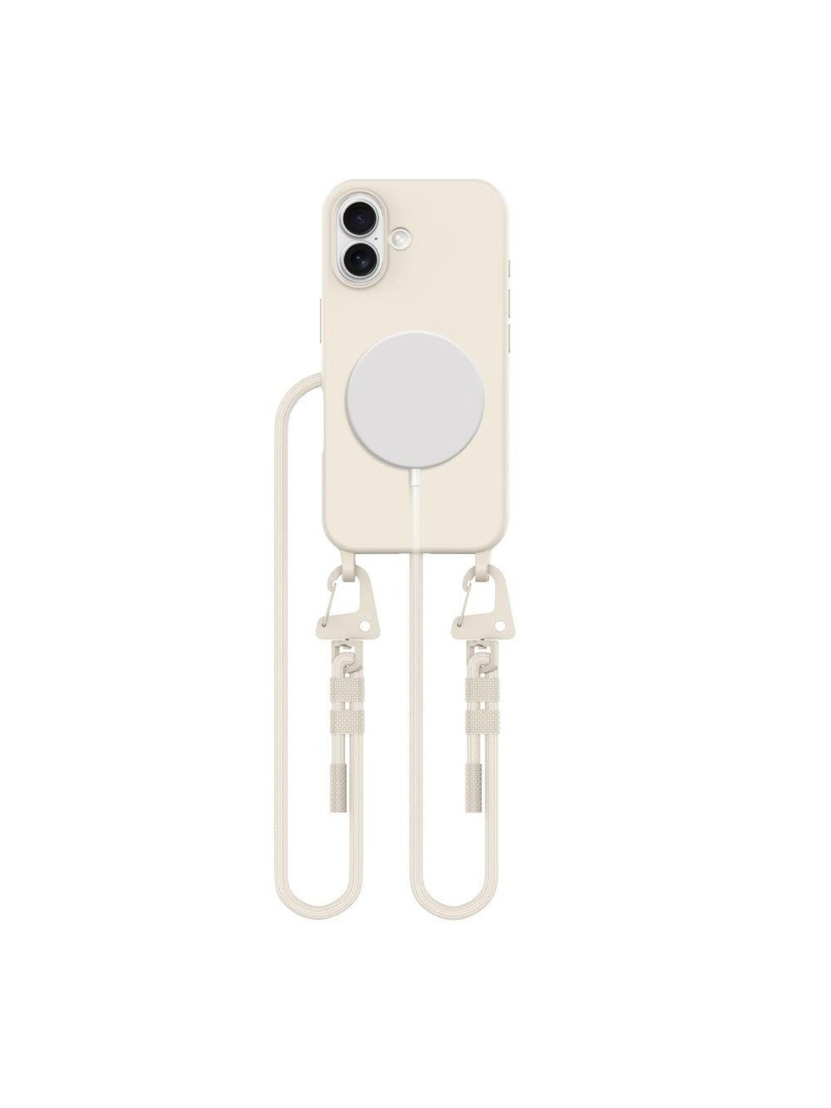 Tech-Protect MagNecklace MagSafe Case with Lanyard for iPhone 16 - Beige