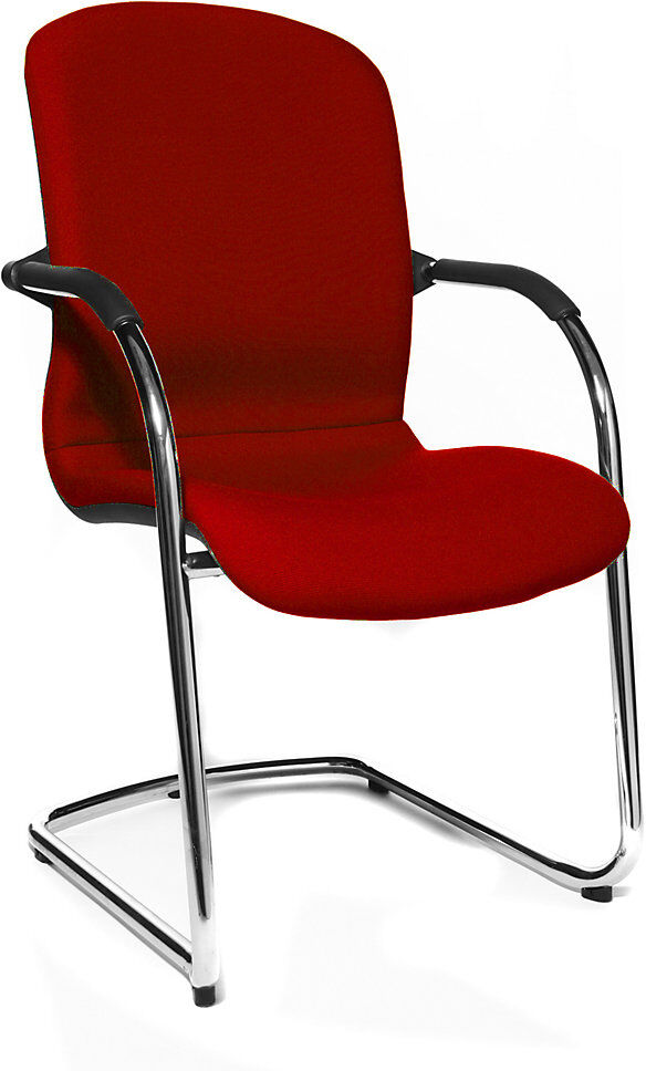 OPEN CHAIR - der Design-Besucherstuhl, Freischwinger gepolstert, VE 2 Stk, rot Topstar