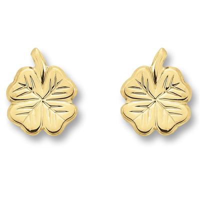 Paar Ohrhänger ONE ELEMENT "Kleeblatt Ohrringe Ohrstecker aus 333 Gelbgold", gold, Ohrringe, Damen, Gelbgold 333, Gold, glänzender Blickfang – ideal als Geschenkidee