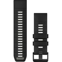 Garmin Ersatzarmband QuickFit (26 mm, Silicone, Silikon), Uhrenarmband, Grau, Schwarz