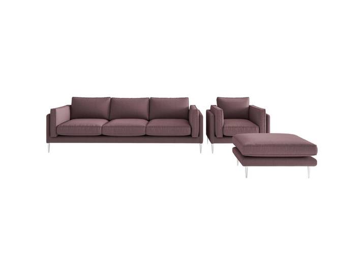 Livetastic Sitzgarnitur, Rot, Metall, 3-teilig, Made in EU, erweiterbar, Wohnzimmer, Sofas & Couches, Sitzgarnituren