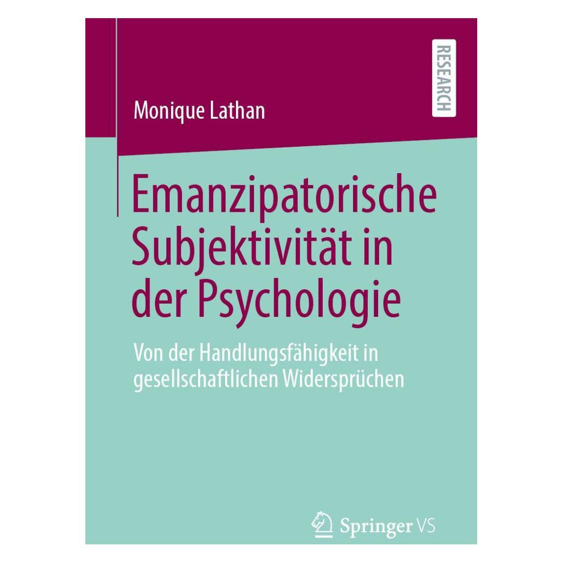 Springer Emanzipatorische Subjektivität in der Psychologie (Deutsch, Softcover, Monique Lathan) (39006272)