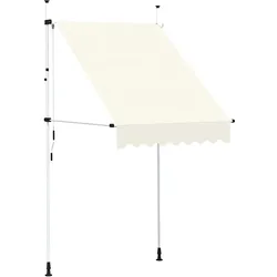 vidaXL Einziehbare Markise Handbetrieben 150 cm Cremeweiß