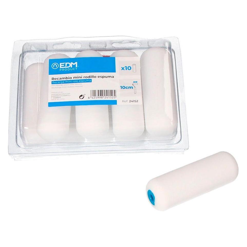 EDM Mini Schaumstoff-Rollenersatz, 10er Pack, für alle Typen (11 cm) (45265768)