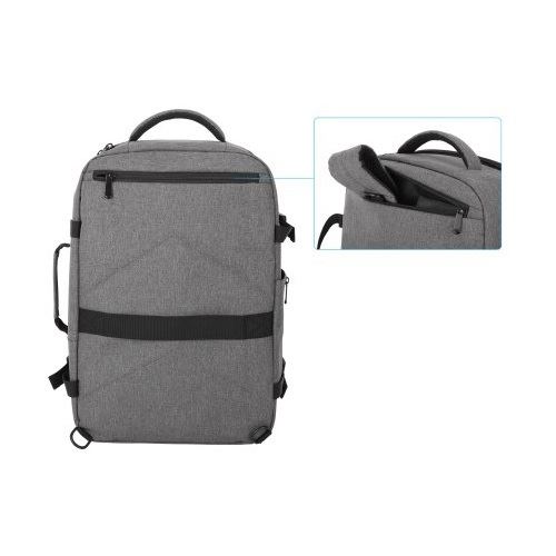 Manhattan Rome Notebook-Rucksack mit 2 Fächern für Laptops bis 43,9cm 17,3Z und Tablets bis 27,9cm 11Z 3 herausnehmbare Etuis grau