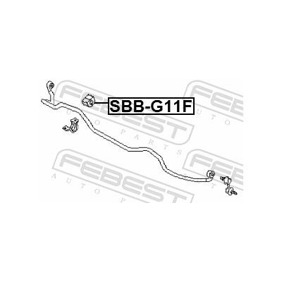 FEBEST Lagerung, Stabilisator SSB-G11F Vorderachse für Subaru