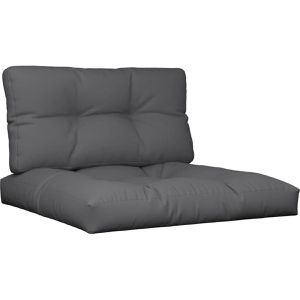 vidaXL Auflage 360711, aus Polyester, für Palettenmöbel, 80 x 80cm, anthrazit, 2-teilig