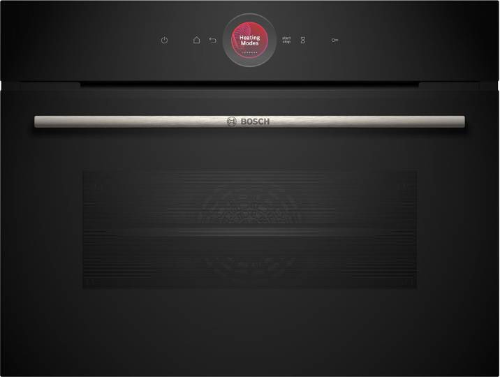 BOSCH Pyrolyse Backofen Serie 8 CBG7741B1, mit Teleskopauszug nachrüstbar, Mühelose Pyrolyse-Selbstreinigung & intuitiver digitaler Bedienring