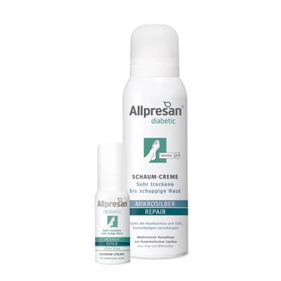 Allpresan diabetic Mikrosilber+Repair Schaum-Creme 125 ml Schaum
