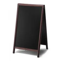 Holzaufsteller 68x120 cm dunkelbraun oben geschl. Rahmen  - Kreidetafel Holzrahmen
