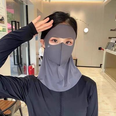 USA Free Shipping Shop UV Shield Cooling Face Cover Mask For Outdoor Travel & Summer Protection dark Grey