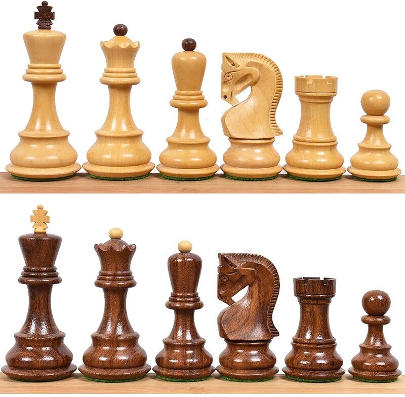 Loisirs Nouveaux Pièces échecs Russians "zagreb" buis/acacia n°3 - Cases 40mm