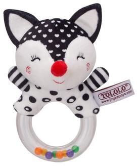 Tiny Tots Teens Trends Elephant Plush Baby Rattle Toys, Cute Infant Bed Toy, Bear Hand Ring Bell, Educational Toy For Newborn fox