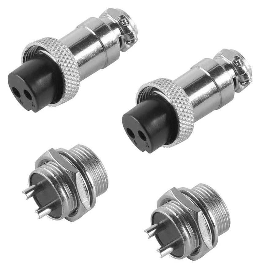 GX16 3-polige luchtvaartconnector van metaal, stekker en bus, IP55, 10A, 220V