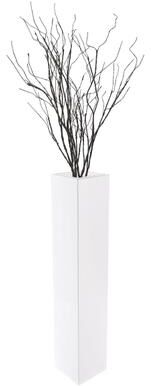Uniquewise Large Tall Rectangular Wooden Modern Floor Vase - Sleek Contemporary Decor Accent for Living Room, Bedroom, Hallway and Entryway