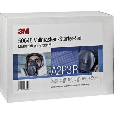 3M 50648 Atemschutz Vollmasken-Set A2P3 R Größe: M EN 136, EN 143, EN 14387 DIN 136, DIN 143, DIN 14387