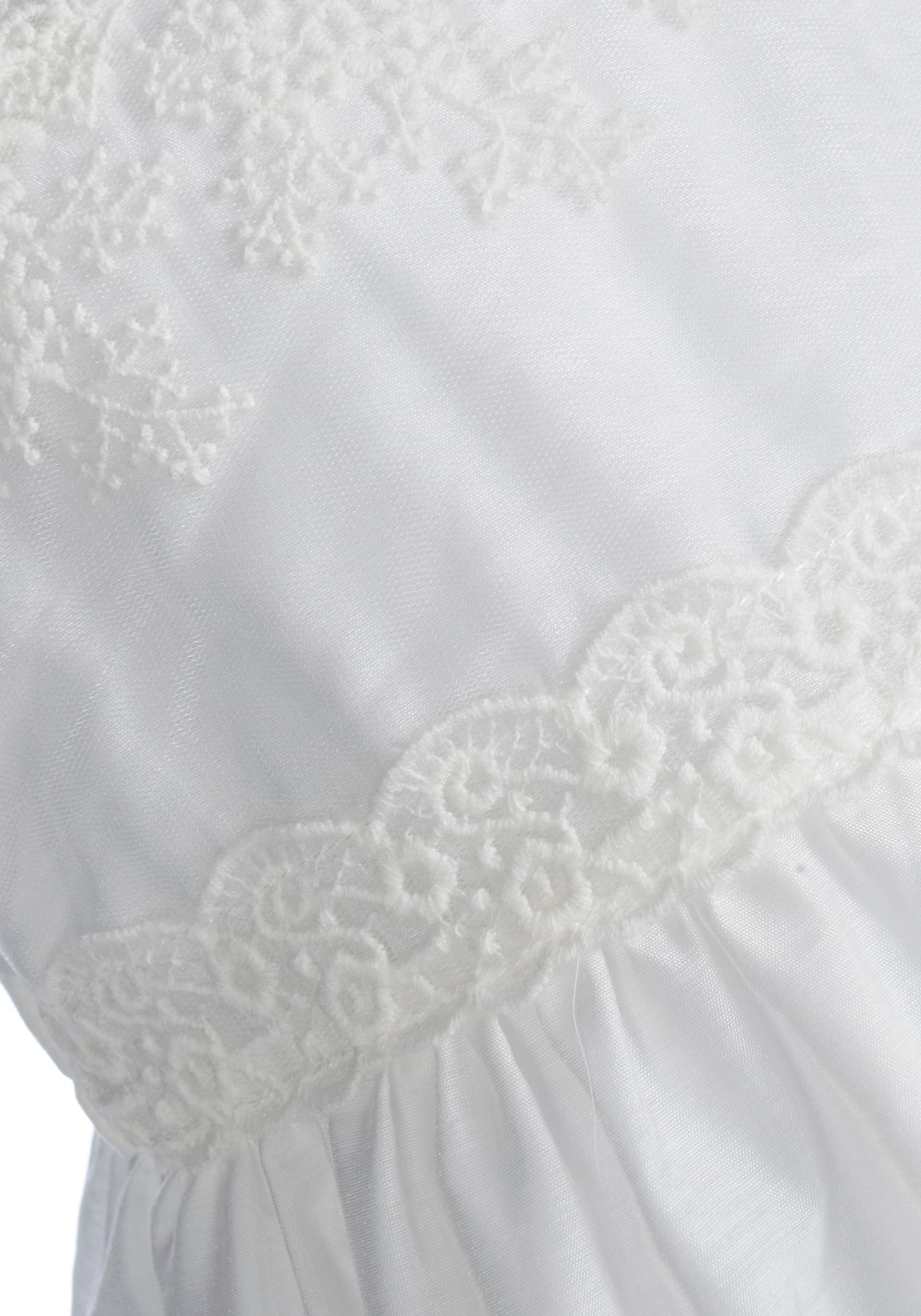 Taufkleid HAPPY GIRLS "dress", Mädchen, Gr. 86, N-Gr, ohne Ärmel, Web, beige (ecru), Web, Obermaterial: 40% Baumwolle, 30% Polyamid, 30% Polyester, festlich, lang, eckiger Ausschnitt, Kleider Taufkleid ecru 86, N-Gr, ohne Ärmel, Web