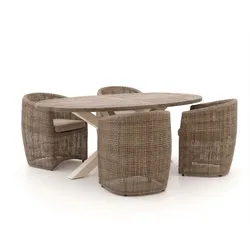 Intenso Marecchia/ROUGH-Y Ellips 200 cm Gartenmöbel-Set 5-teilig