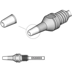 JBC Entlötspitze Serie D530, D530003/1.0 mm, 2.7 mm, Pincleaning (Lötspitze), Lötgerät Zubehör