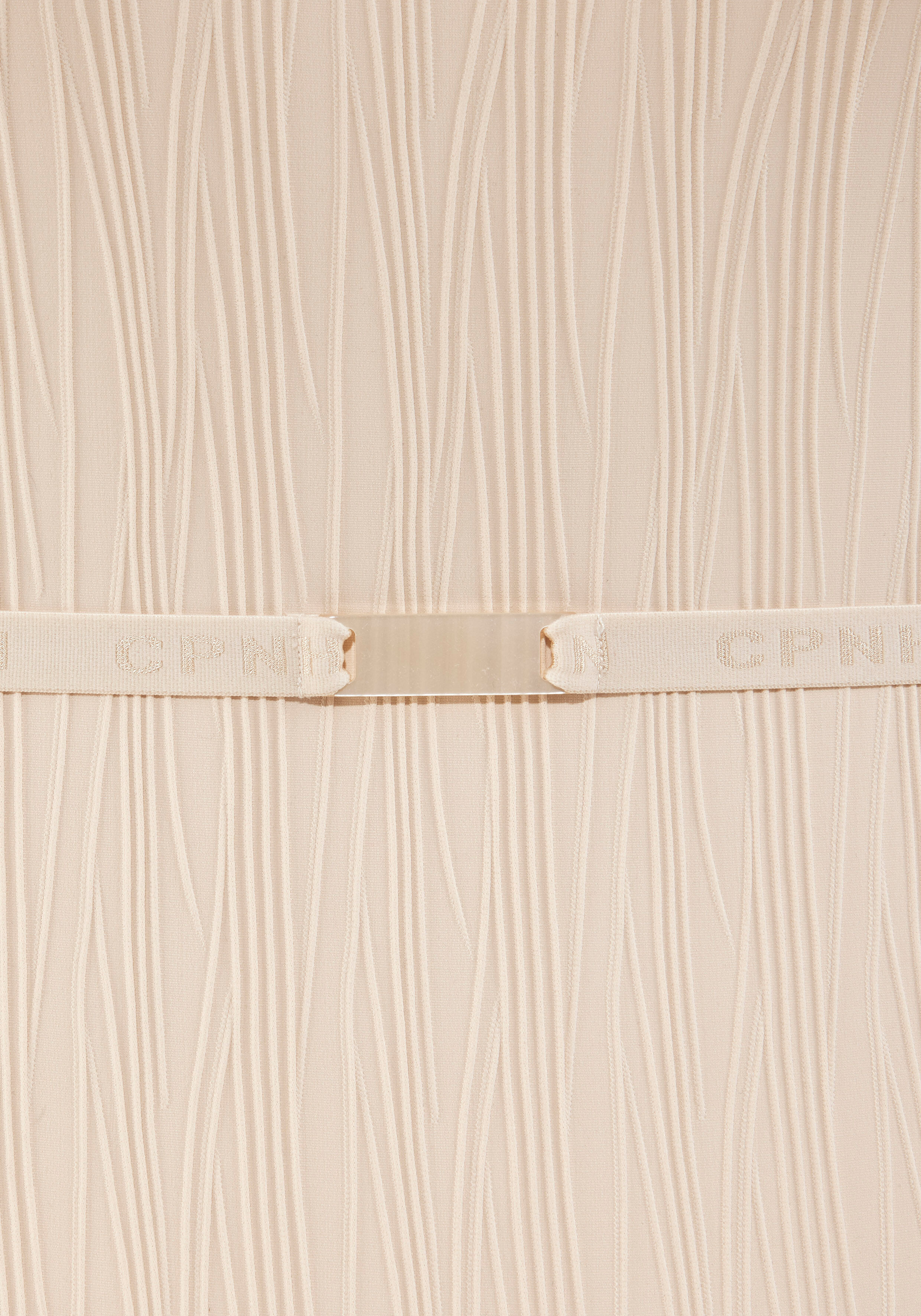 Badeanzug COPENHAGEN STUDIOS "Antio", Damen, Gr. 42, Cup C/D, beige (creme), Recycling-Polyamid, Strukturmuster, Badeanzüge Badeanzug, in moderner Strukturware creme 42, Cup C/D
