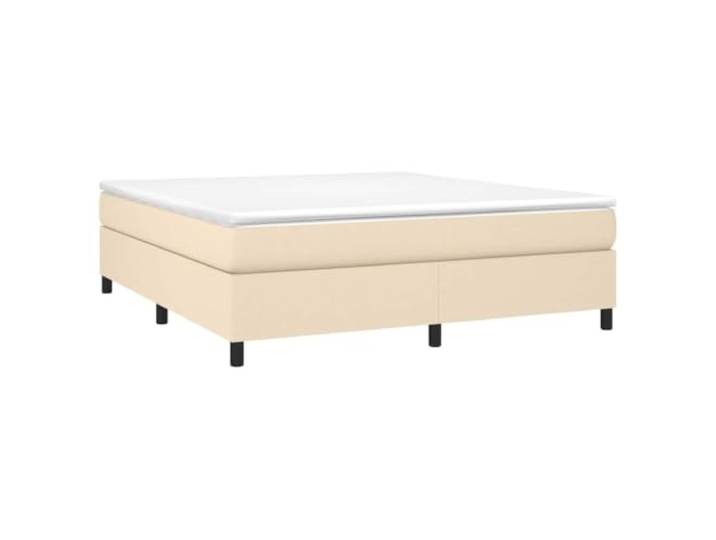 KTHLBRH Boxspringbett mit Matratze, Creme, 180 x 200 cm Taschenfedern, mittelfeste Unterstützung, inklusive Matratzenschoner, Latten aus Sperrholz