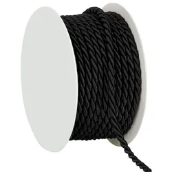 Kordel, schwarz, 4 mm, 10 m