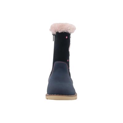 Stiefel TOM TAILOR "Tom Tailor Winter Boots", Mädchen, Gr. 40, blau (denim), Polyester, Schuhe Stiefel